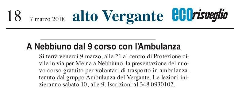 Eco_Risveglio_Arona_18_07-03-2018-Dal-9-marzo-corso-di-formazione-in-Ambulanza-del-Vergante